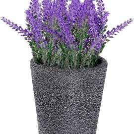Lavender Plant Potted Essential Oil Diffuser, 150ml Cold Mist humidifier, 2 Mist Mode&Auto Shut-Off, 7 Colors LED Light, Ultrasonic Aromatherapy Diffuser for Home Bedroom or Living Room