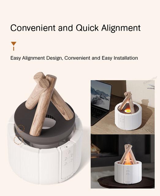 Bonfire Aromatherapy Essential Oil Diffuser USB Ultrasonic Air Humidifier with Flame Lamp Home Aroma Diffuser Remote Control - Image 3